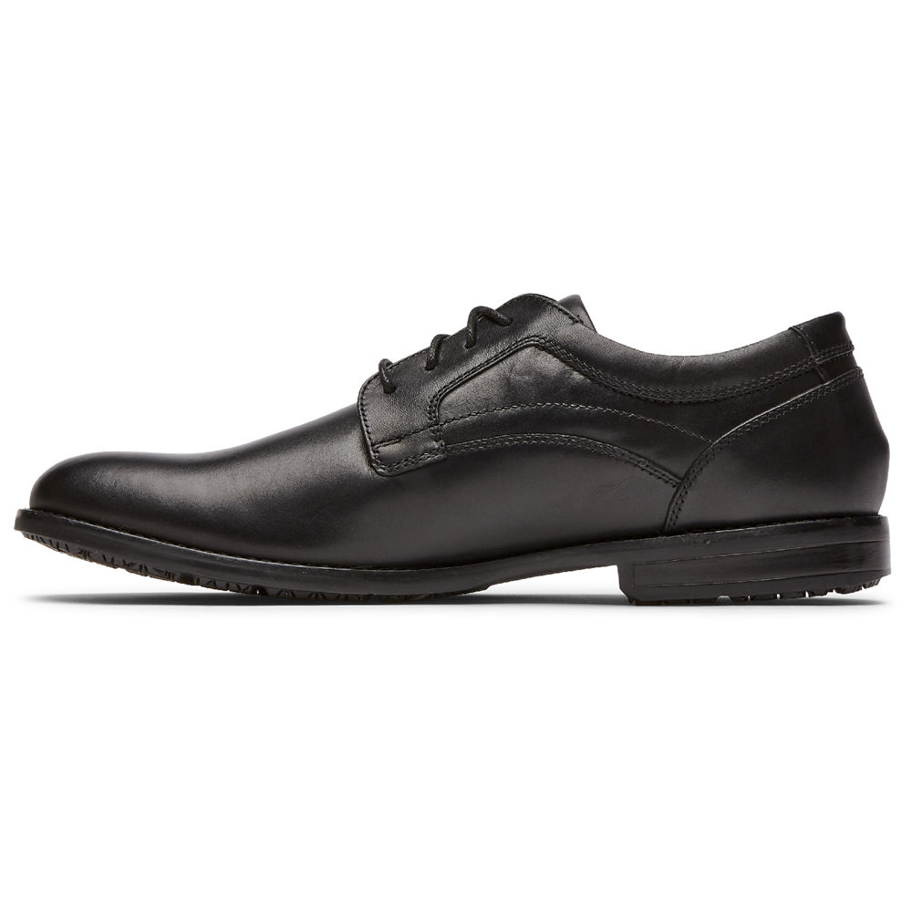 Rockport Mens Oxfords Black - Mykel Plain Toe - UK 940-ARLJIO